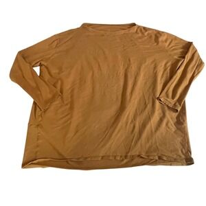 Lululemon Back in Action Long Sleeve Shirt Copper Spiced Bronze Pima Cotton
